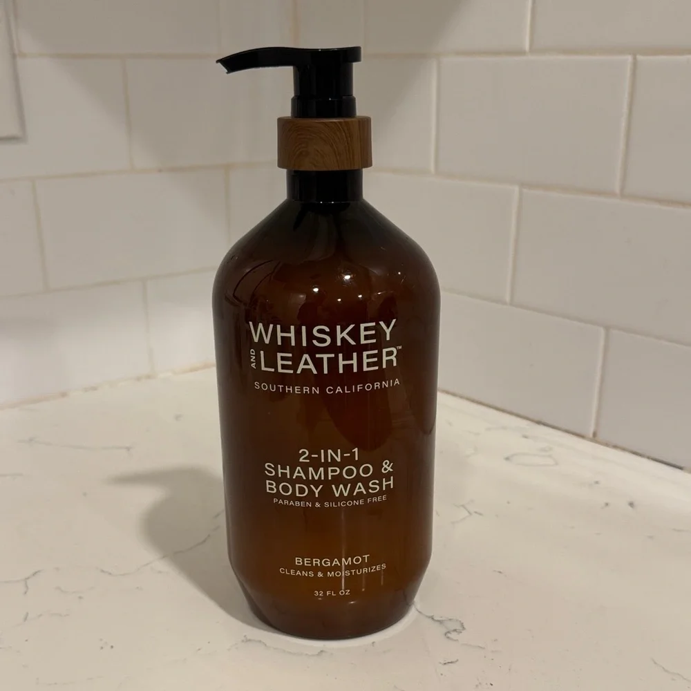 Whiskey & Leather 2-in-1 Shampoo & Body Wash Bergamont NEW